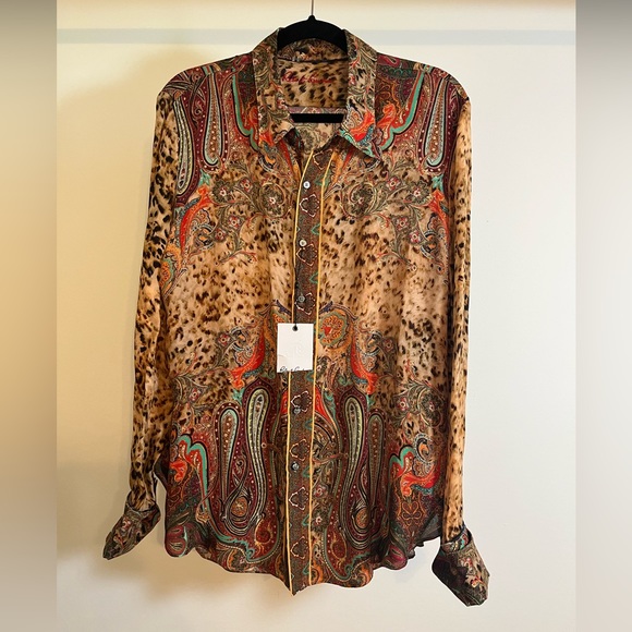 NWT Robert Graham Button Up Blouse - Picture 2 of 14